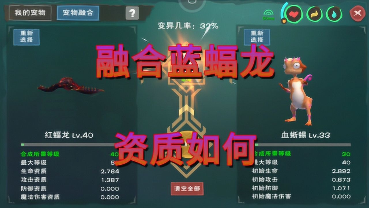 创造与魔法融合蓝蝠龙资质如何