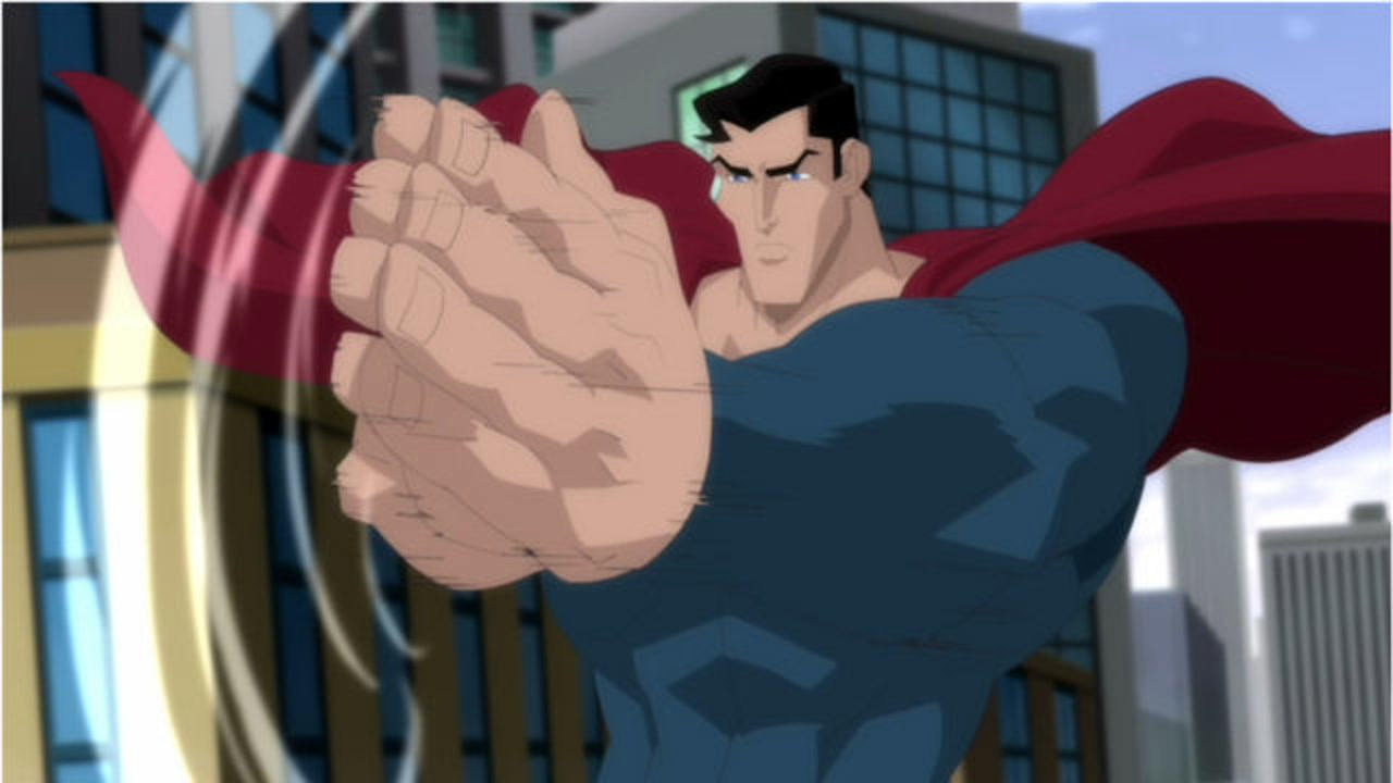 《超人挣脱束缚》超人前往坏人领地,结果还没到就被抓了起来