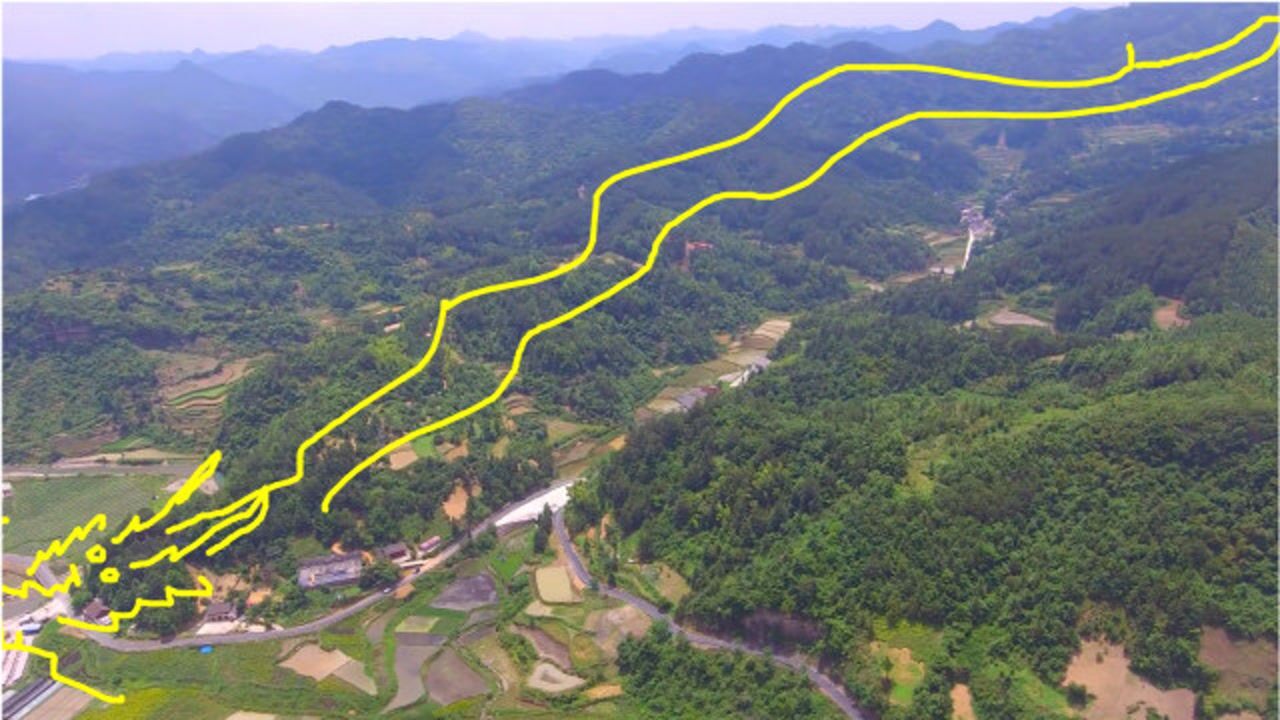 龙山大地有真结九曲水出堂财源广进的风水宝地