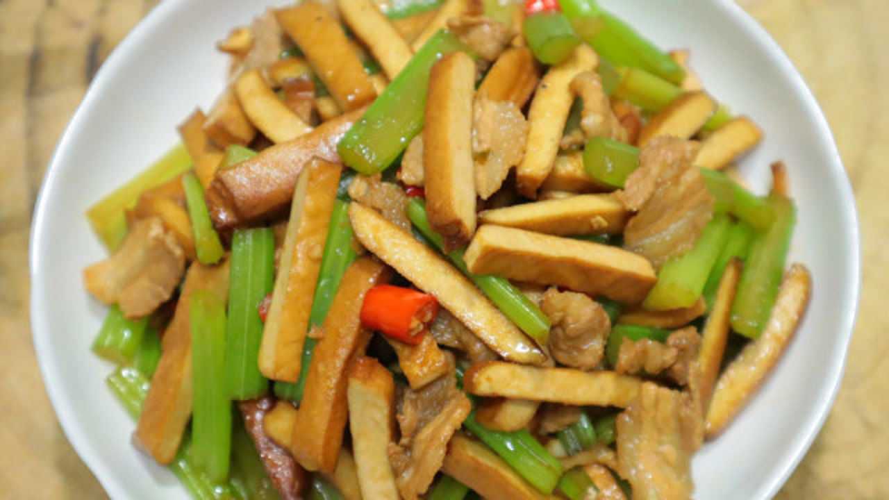 芹菜豆腐干图片