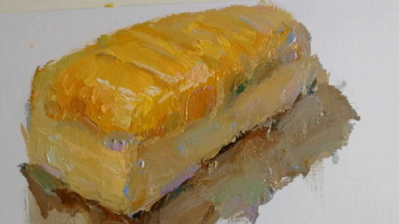 美术爸爸教你画画色彩静物面包1