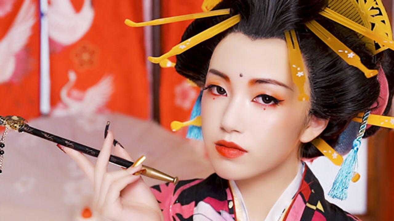 suzy日本花魁妆容这样画美妆博主带你窥探和服之美