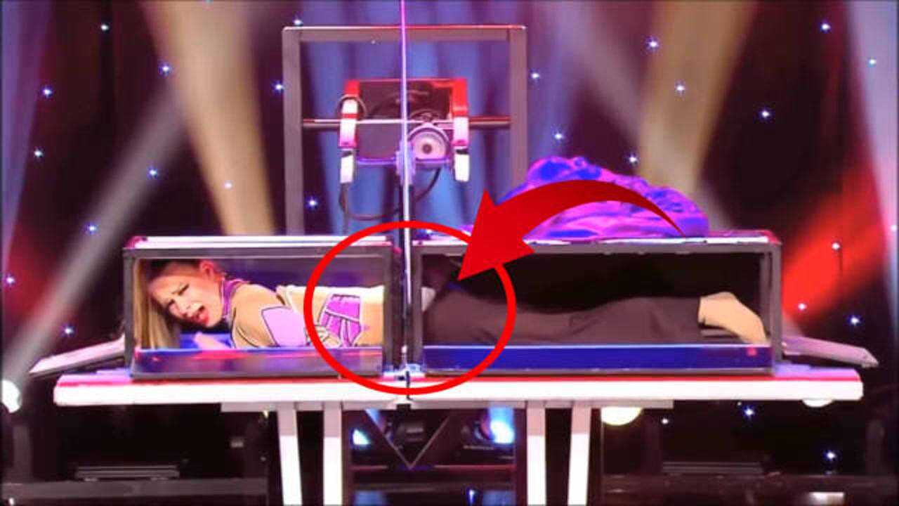 大型舞台人体分离的魔术揭秘困惑多年终于知晓