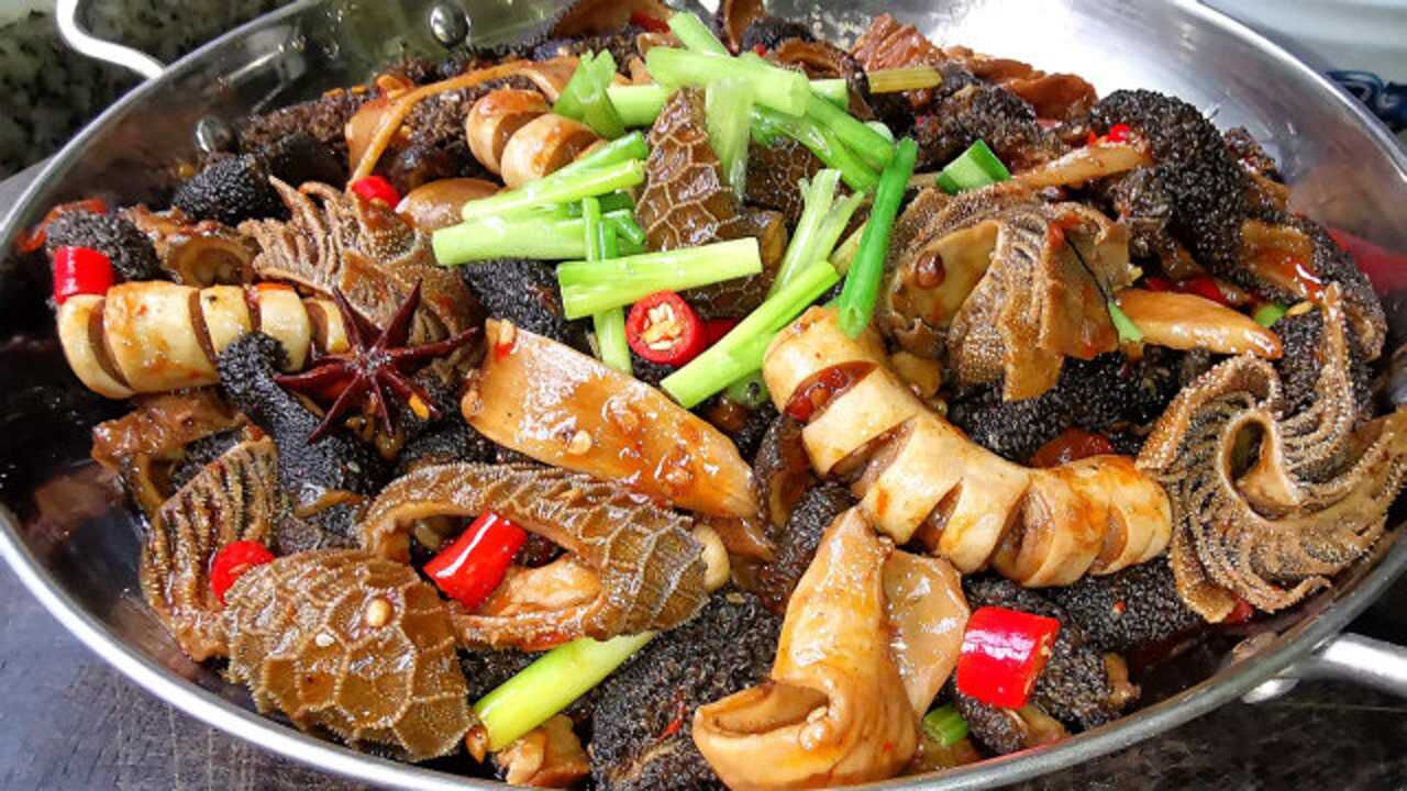 广西仔"火爆羊肚"!辣爽开胃无骚味,大排档做法就是接地气