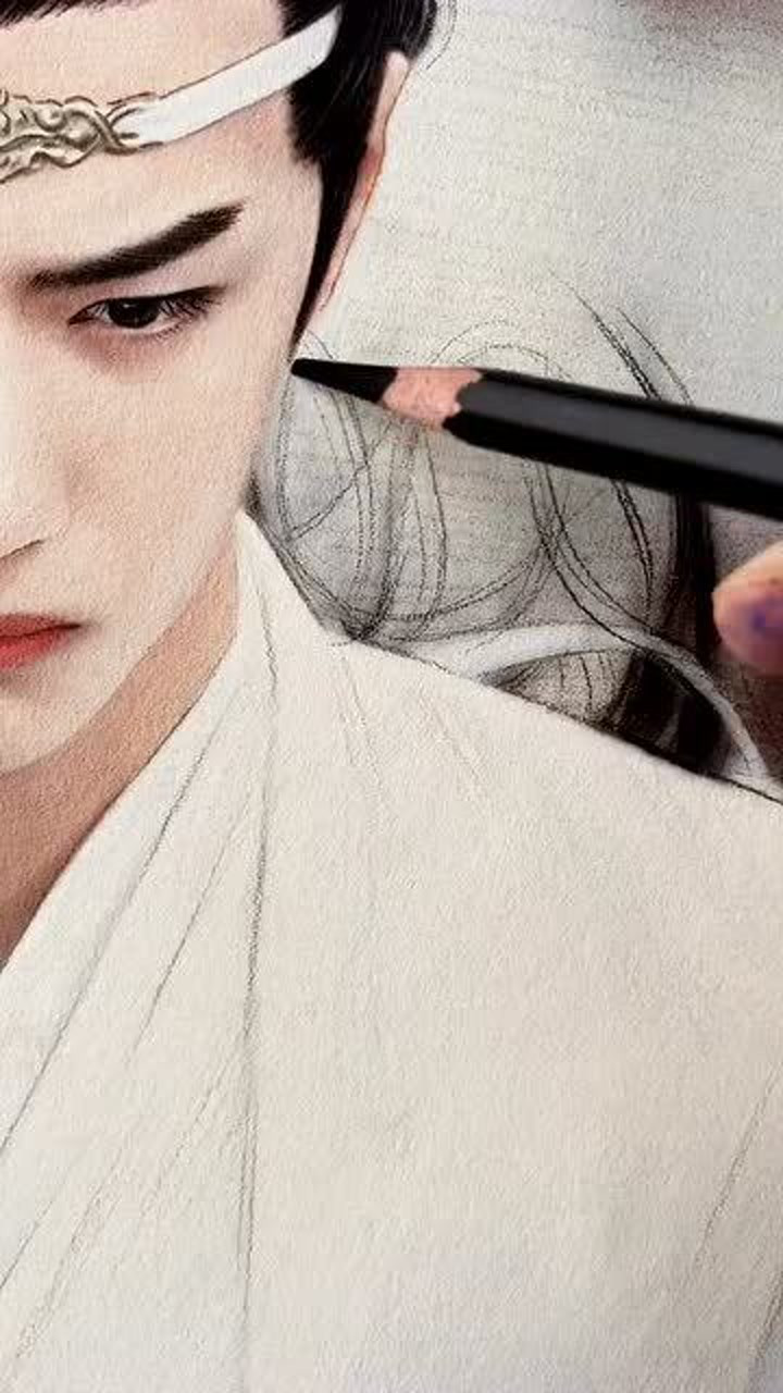 手绘王一博版蓝湛,这也太逼真了