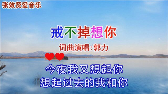 郭力作词作曲并演唱的《戒不掉想你》深情好听,推荐听听