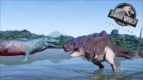 沧龙大战巨齿鲨恐龙,一场无与伦比的战斗