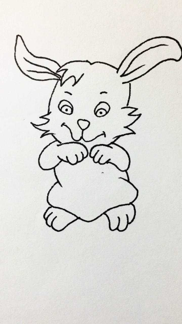 学画小兔子简笔画