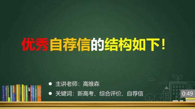 (8/33)优秀自荐信的结构如下!