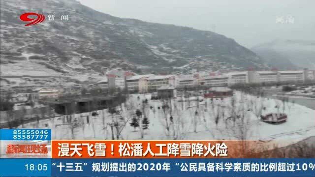 为做好森林防火,四川潘松发射人工降雪