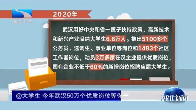 2021年武汉50万个优质岗位等你来