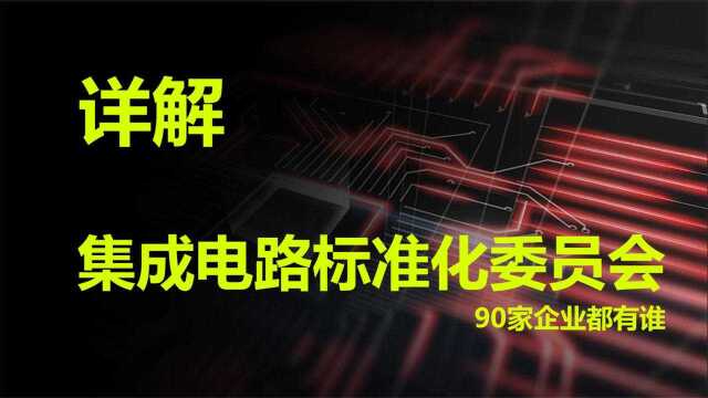 【深度】开启标准之战,详解集成电路标准化委员会90家企业名单