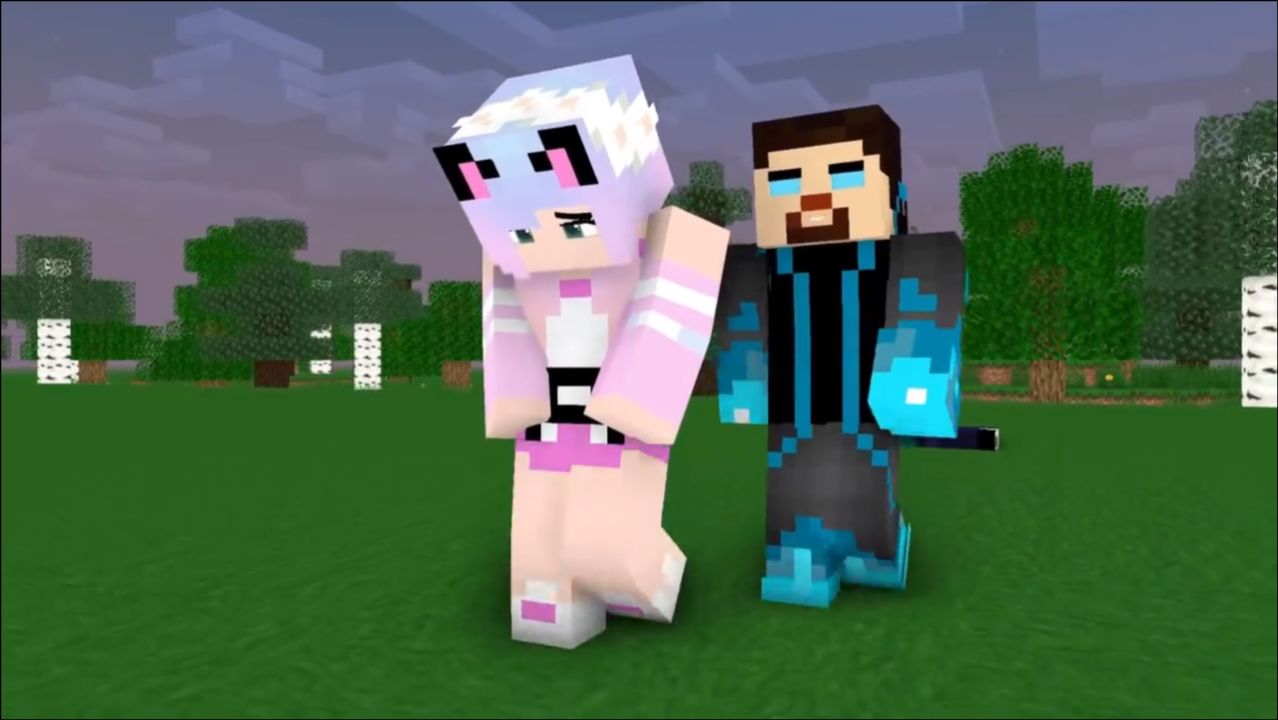 我的世界mc动画:蓝色实体绑架了him女朋友