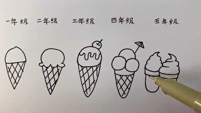 不同年级画的冰淇淋,你属于几年级?