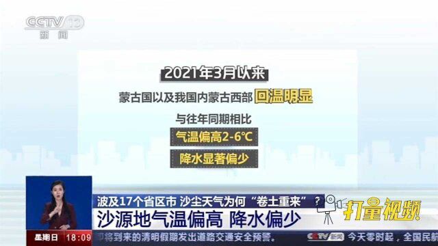 沙源地气温偏高、降水偏少,导致沙尘天气来袭