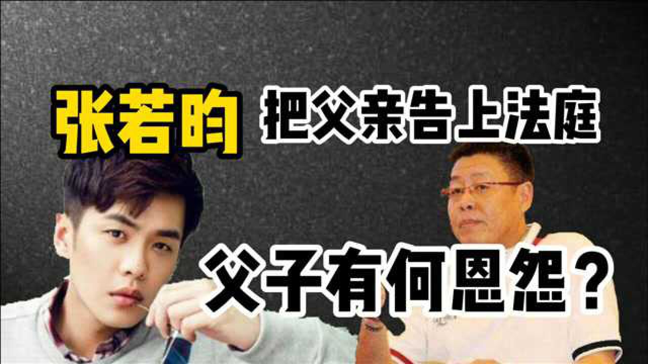 张若昀竟把亲爸爸告上法庭究竟什么原因令父子反目成仇