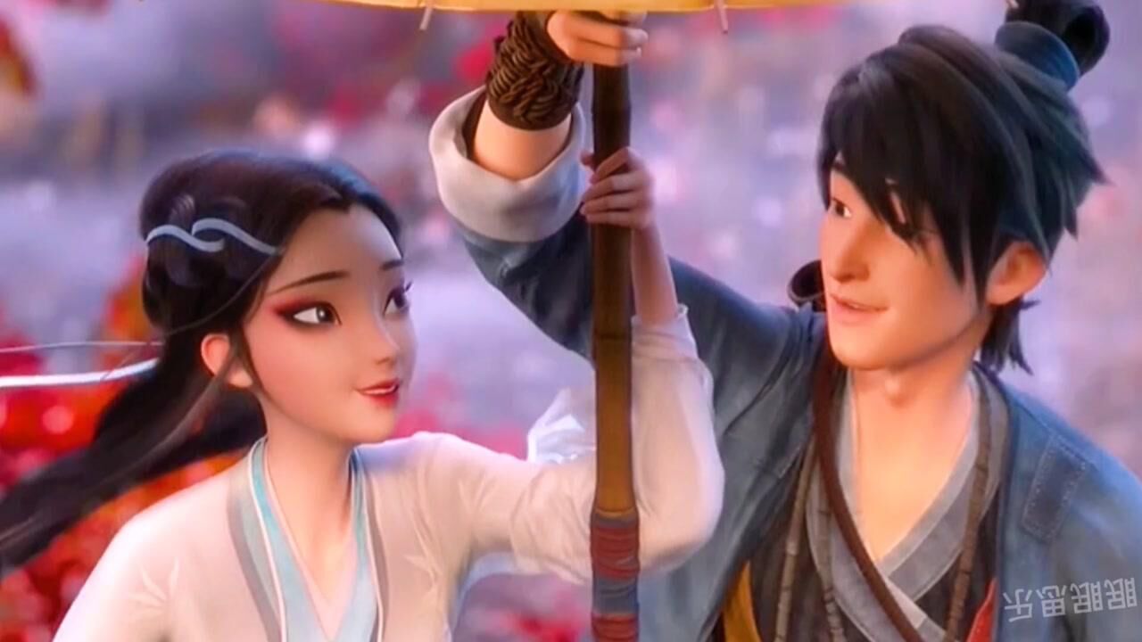 白蛇缘起白蛇和许宣花雨漫舞真是太美太仙了国漫崛起之作