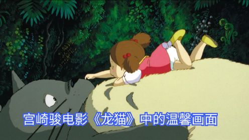 宫崎骏电影《龙猫》中的温馨画面，每一个都能治愈内心#电影hot短视频大赛#