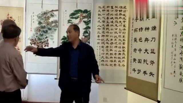 视频|百幅书画献礼建党百年,亚运村社区举办红色书画展