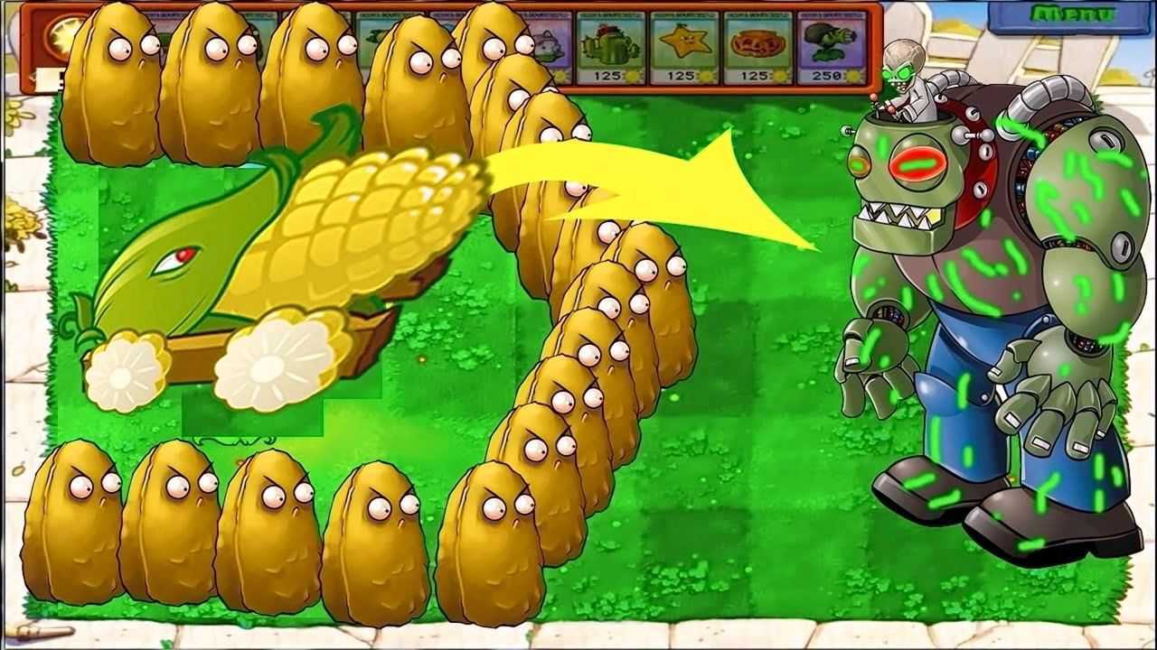 玉米加农炮吓的僵尸王流汗?植物大战僵尸花园战争2游戏