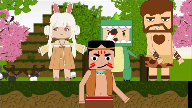 迷你世界动画四人小队取钻头洞喜被困在地心人老窝中