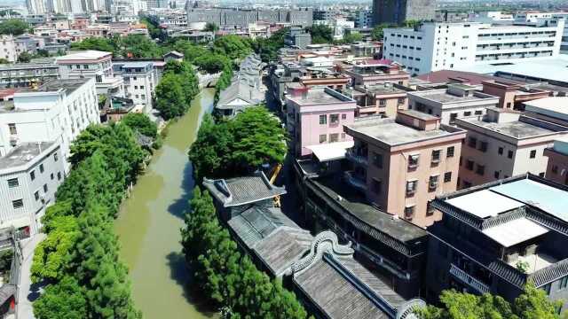 广州南沙的小江南 小桥流水青墙黛瓦白地体岭南建筑独有的风格