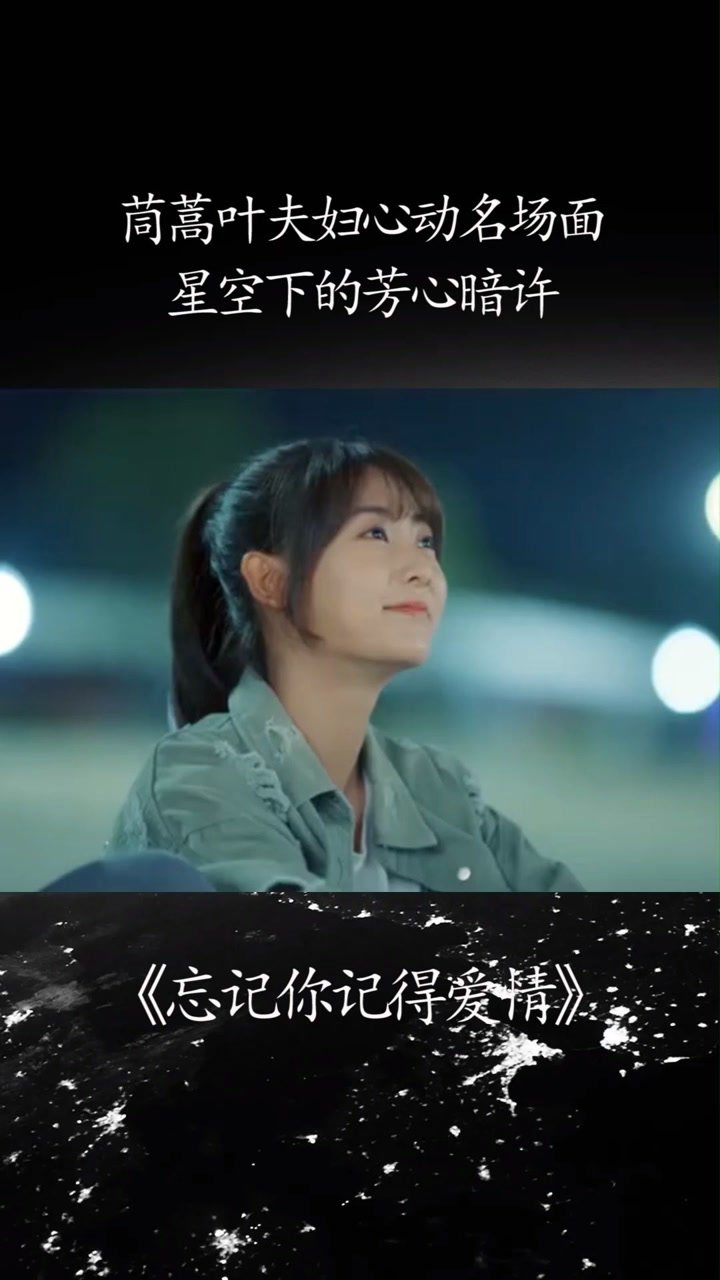 茼蒿叶夫妇心动名场面星空下的芳心暗许忘记你记得爱情