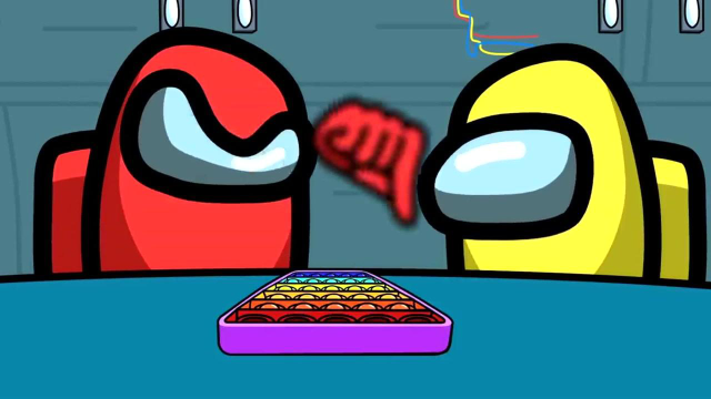 太空狼人杀船员小红vs小黄pop玩具挑战赛