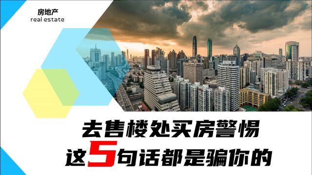 离职销售经理提示:去售楼处买房警惕这5句话,基本都是在骗人