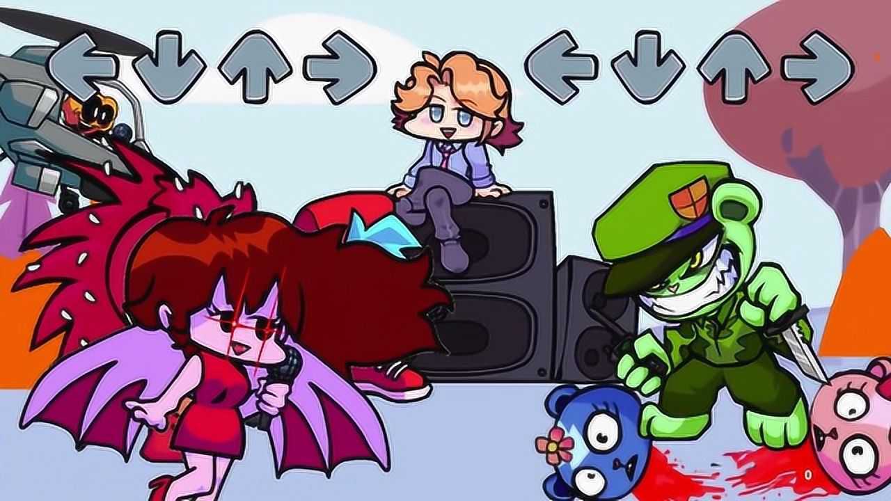 fnf周五夜放克游戏 flippy vs flaky_腾讯视频