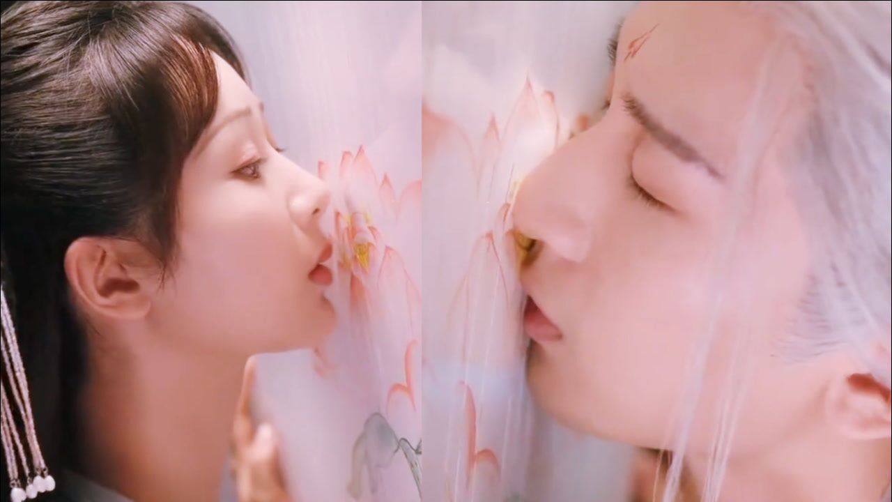 沉香如屑:杨紫和成毅深情隔纱吻这幕,回看20遍都不够,太惊艳了