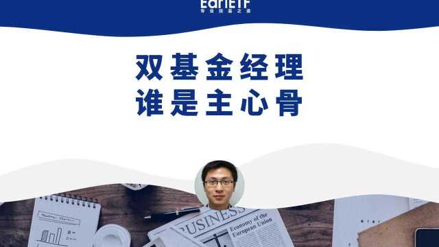 双基金经理,谁才是主心骨?一个指标见分晓