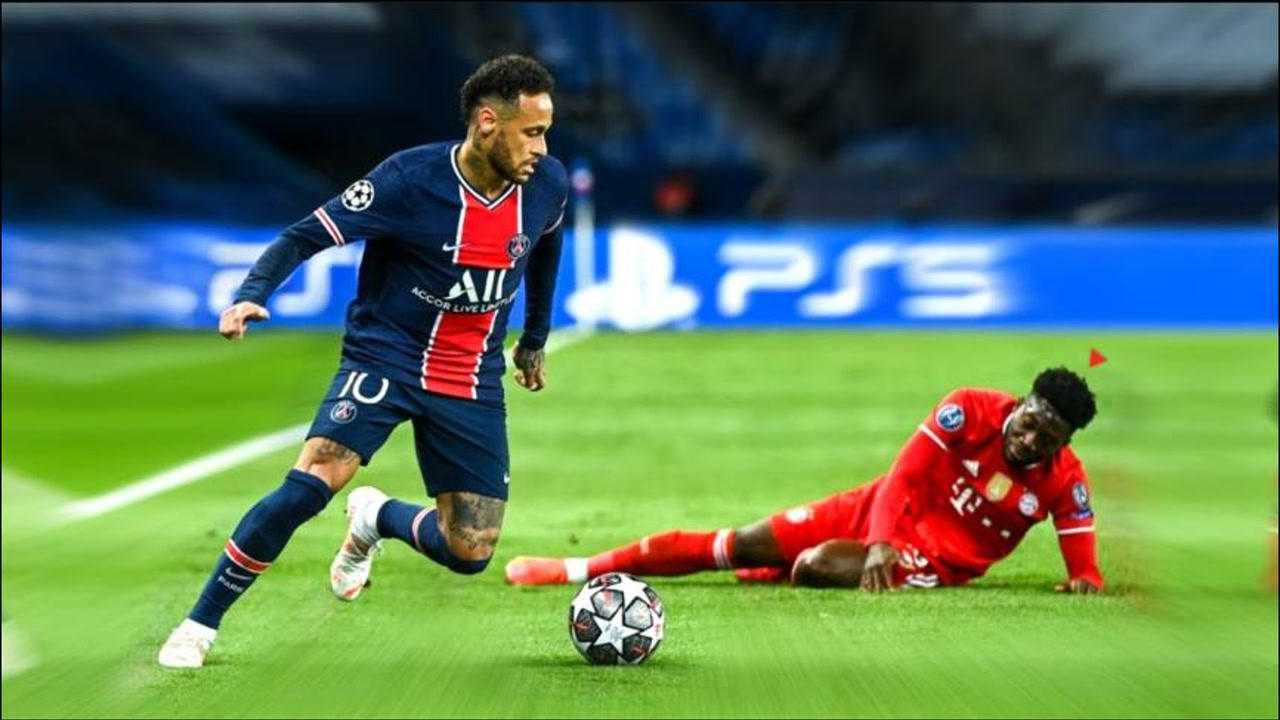 2021年足球的神奇时刻内马尔花式运球秀翻对手可惜没进球