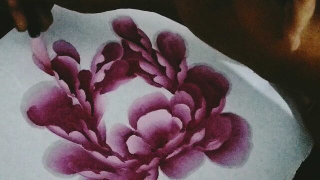 国色天香的牡丹怎么画?来,白老师边讲边画!