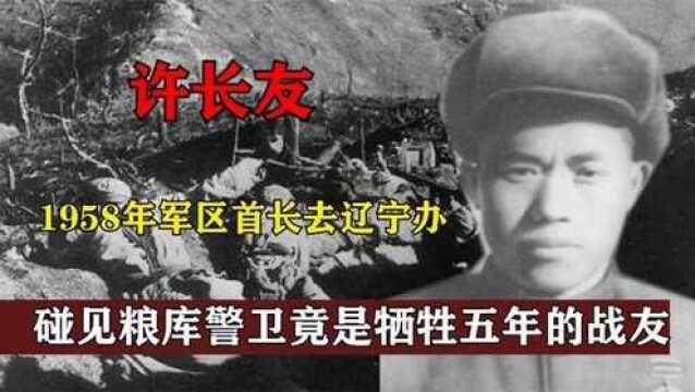 1958年,军区首长去辽宁办公,碰见粮库警卫,竟是牺牲五年的战友