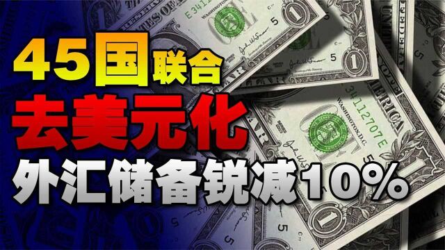 美元外汇储备锐减10%,多国联合掀起“去美元化”浪潮