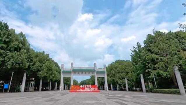 武汉大学,校园郁郁葱葱