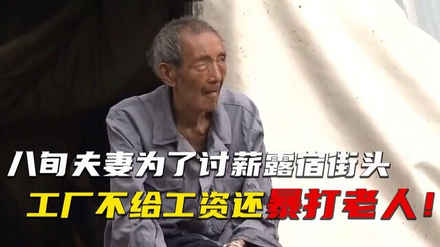 八旬夫妻露宿街头,工厂拖欠工资还暴打老人,结局让人气愤