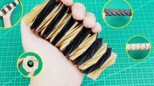 能长能短,弹性十足,好玩的折纸魔术弹簧!