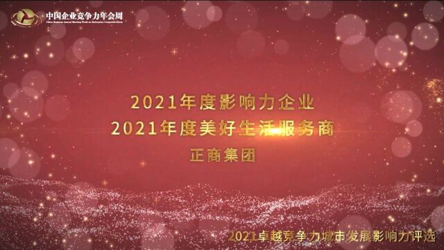 2021年度影响力企业、2021年度美好生活服务商正商集团