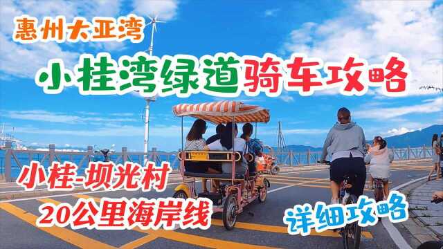 惠州大亚湾小桂湾深圳坝光村沿海绿道骑车好玩吗?详细攻略带你玩!惠州去哪玩?大亚湾惠州旅游,环海骑行