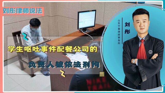 学生呕吐事件,配餐公司的负责人被依法刑拘,对此涉及这些罪名!