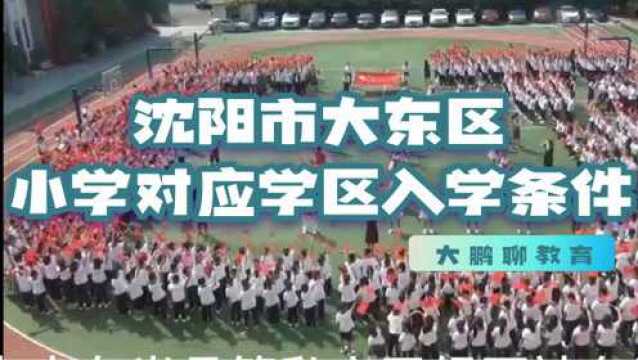 沈阳市大东区小学对应学区入学条件