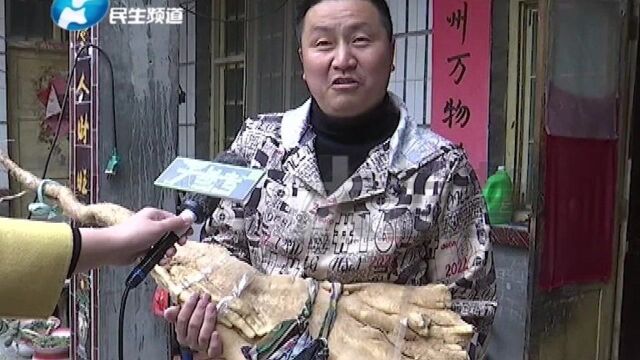 河南修武:一村民挖出近20斤巨型野山药,你见过吗?