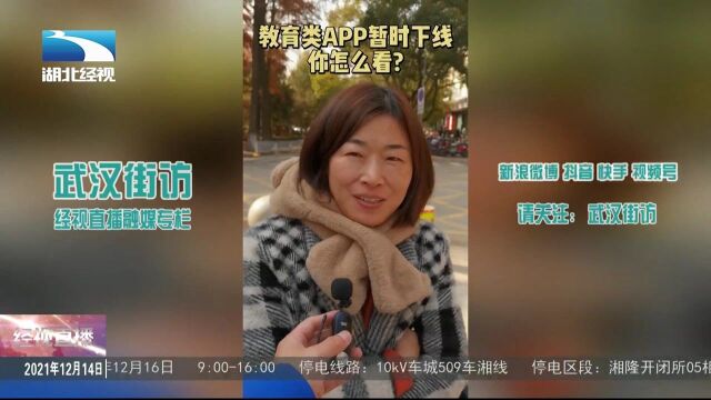 【武汉街访】教育类APP下架 这事你怎么看?