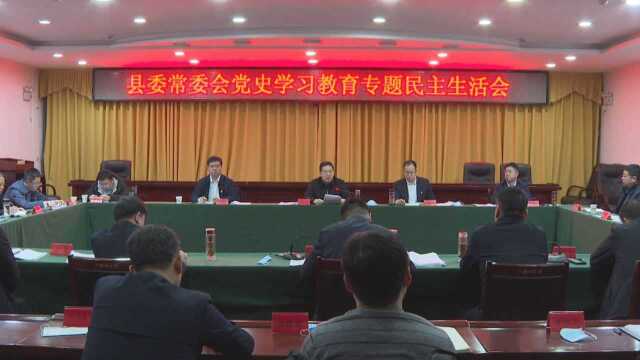 安新县委常委会召开党史学习教育专题民主生活会