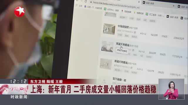 上海:新年首月 二手房成交量小幅回落价格趋稳