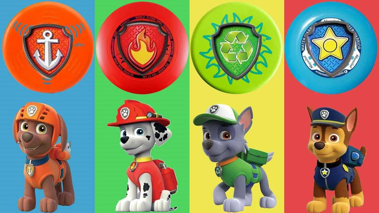 花样玩具屋帮助汪汪队立大功成员选择正确颜色的飞盘