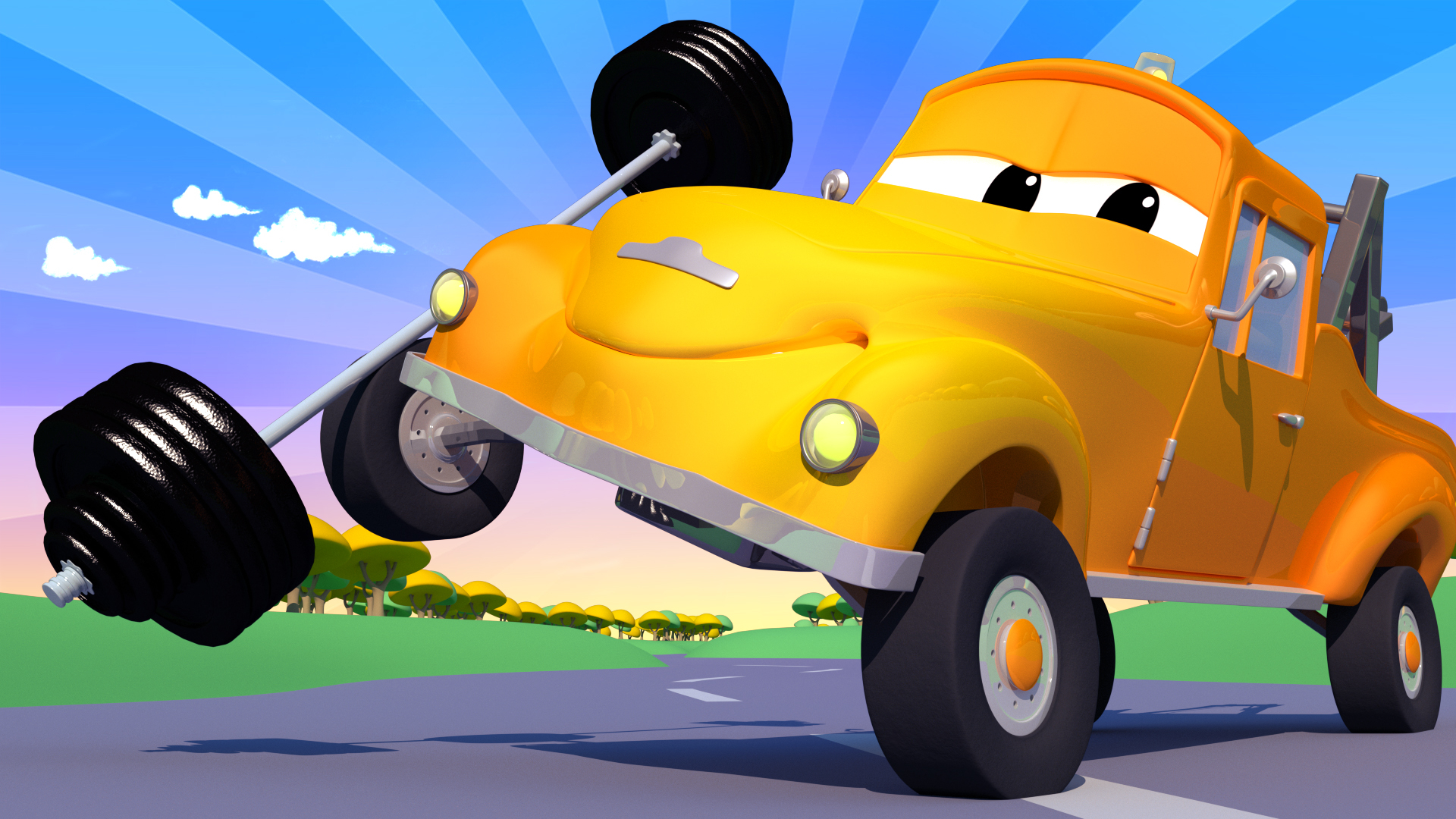 汽车城之救护车安柏第50集拖车汤姆伤到了后背