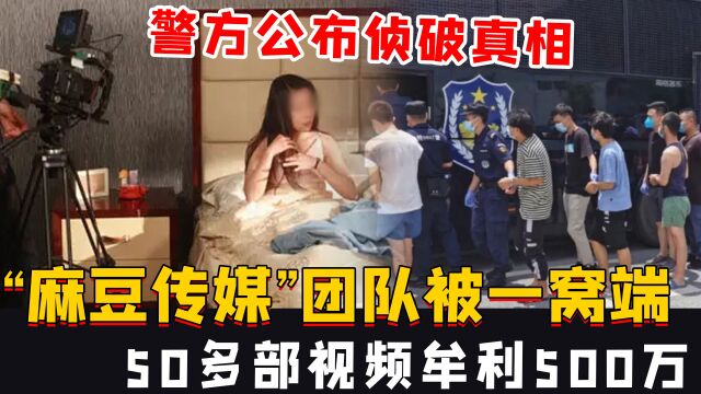 “麻豆传媒”24人团队被一窝端了,50多部视频牟利500万,警方公布侦破真相